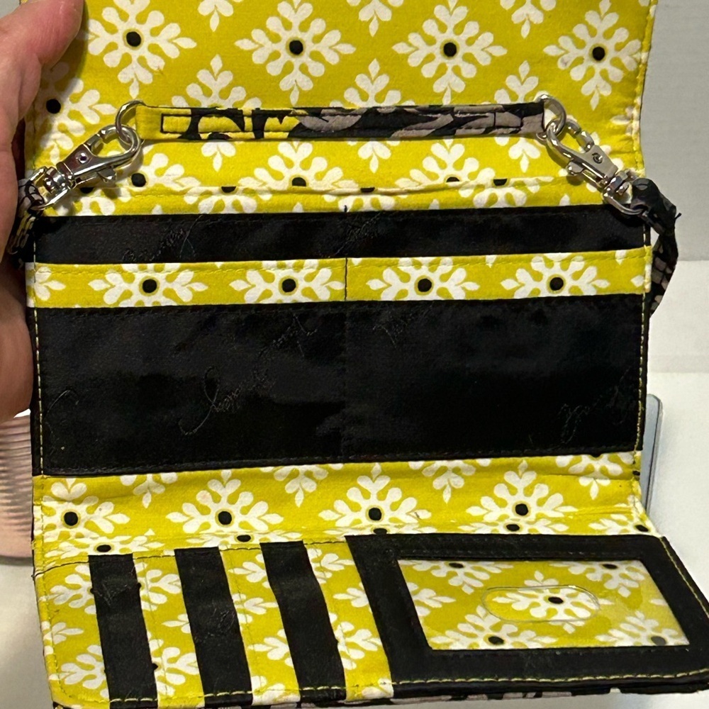 Vera Bradley Yellow and Black Wallet